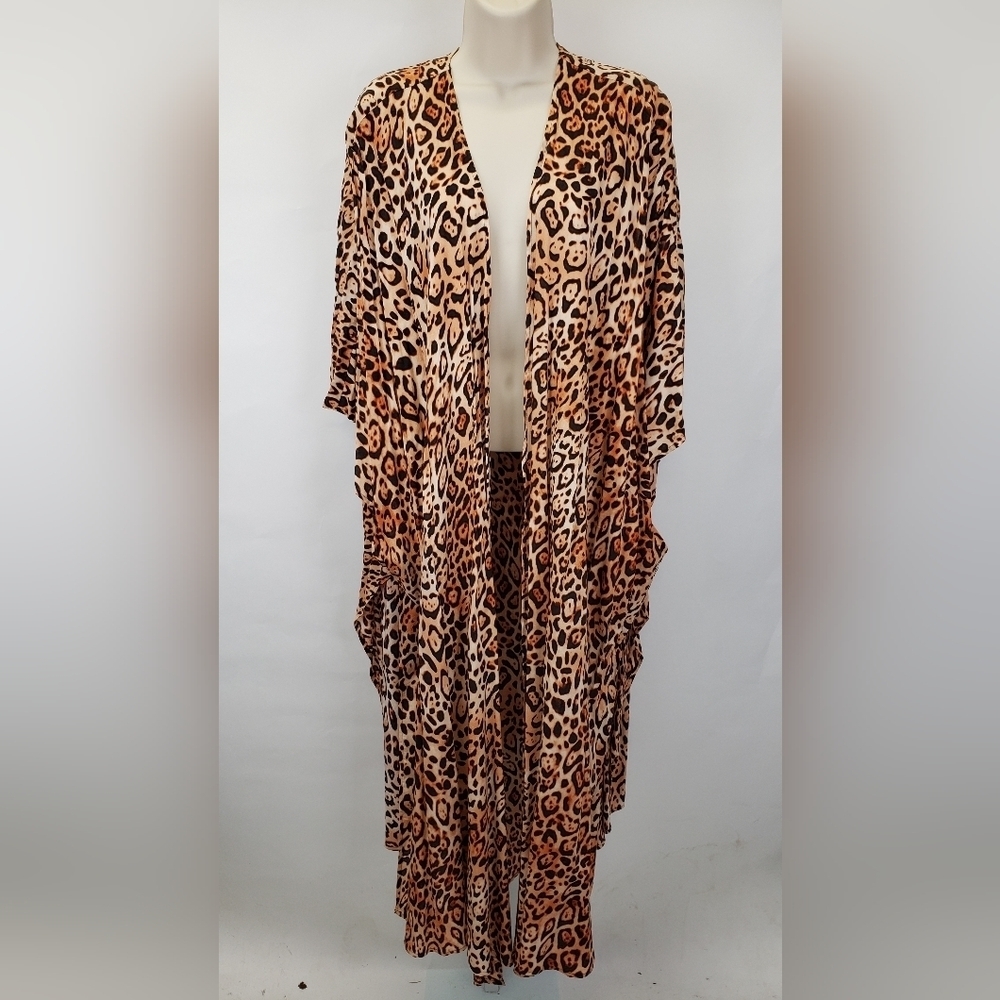 Victoria’s Secret Swim Cover Up Leopard Kimono New with Tags Size XS/S